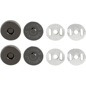 MAHAVIMOKSA 100Sets 18mm Wholesale Magnetic Button Clasp Snaps for DIY Craft Sewing Bag Purse Leather Clothing Scrapbooking (Gun Metal)