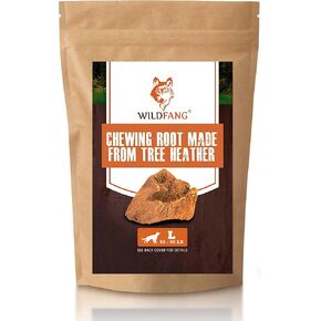 Wildfang مضغ الجذر من Heather Wood for Dogs - لعبة مضغ Natural ، لعبة في الهواء الطلق ، مضغ جذر الأشجار - S