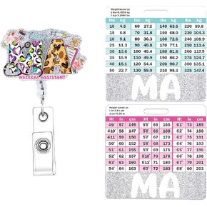 CNA Badge Reel Retractable With Badge Buddy Card - Glitter Nurse Badge Holder With ID Clip for Nursing Name Tag, Student, Office Work - Nurse's Day Gifts