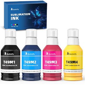 140mLx4 حبر T49m Submate Free Free for Epson Surecolor F170 F570 Sublimation Printer | ICC خالية | تصميم تسرب مقاوم | لون حية ومضادة لضمان الذروة | صيغة مختبر سريعة التجفيف (ب/م/م/ص)