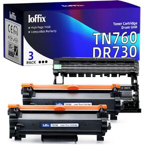استبدال خراطيش الحبر TN-760 متوافق مع شقيق TN760 TN-760 TN-730 استخدام الحبر مع الأخ MFC-L2710DW MFC-L2750DW HL-L2370DW HL-L2395DW HL-L2390DW PRINTER (Black ، 4 Pack)