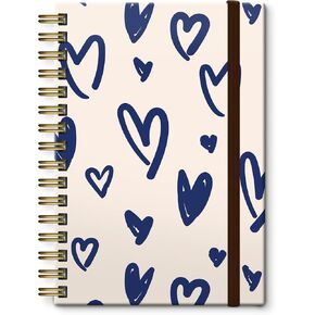 Cute Spiral Notebook, Journal for Women, Hardcover Spiral Journal, 5.5 x 8.3 Inches, 120 Pages,100gsm Paper, for Gifts Nurse Teacher Women Office Supplies(Cute Red Skull)