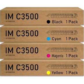 Remanufactured IM C3500 C3000 842251 842252 842253 842254 Toner Cartridge Replacement for Ricoh IM C3000 IM C3500 Savin Lanier IMC3000 IMC3500 Printer (1BK/1C/1Y/1M)