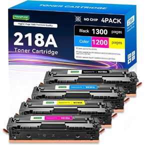218A خرطوشة الحبر 4 بدائل الحزمة لـ HP 218A خرطوشة الحبر 4 حزمة HP 218x المستخدمة مع لون الليزر PRO 3201DW MFP 3301SDW 3301FDW 3301CDW ، W2180A W2181A W2182A W2183A NO chip chip