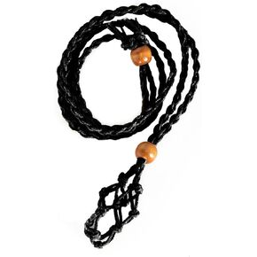 Boncun Unisex Adults DIY Quartz Crystal Stone Necklace Cord Holder (Black, Small (Fit for 30MM-35MM))