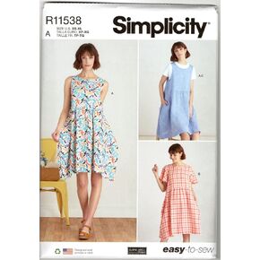 Simplicity by Design Sewing Pattern R11538 Misses' Pullover Dress and Knit Top