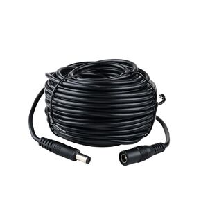 DC Power Adapter Extension Cable 100 feet 12V Power Adapter Extension Cable 2.1mm x 5.5mm Compatible with DC Adapter Cord Fit for CCTV Security Camera Wireless IP Camera Standalone DVR Black
