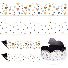 Umigy 30 Pcs Magnetic Strip Bulletin Board Borders 11.81 x 1.5 Inch Classroom Borders for Bulletin Board Decorations Magnetic Borders for Classroom Whiteboard Bulletin Board Trim (Wave)