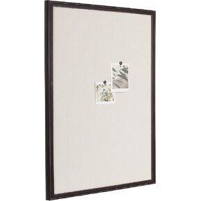 Kate and Laurel Oakhurst Restangle Pinboard Pinboard ، 24 × 36 ، ألواح النشرة السوداء المزخرفة بالأسود والتقليدي مع ملف تعريف متدرج ونهاية محنة بخفة