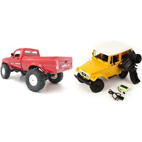 YIKESHU WPL C24+C34 RC Crawler & Trucks 1/16 2.4Ghz 4x4 Off-Road Semi Trucks & Rock Crawler All Terrain Car