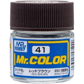 GSI Creos - C41 Flat Red Brown (10ml), Mr. Hobby Mr. Color Acrylic Paint