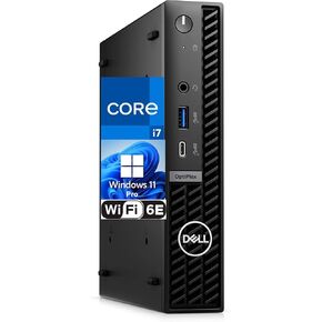 Dell Optiplex 7010 Micro Desktop Computer, Intel i7-12700K, 64GB RAM, 2TB NVMe SSD, 2-Monitor Support, DisplayPort, HDMI, DVDRW, Wi-Fi, BT, Windows 11 Pro, Black