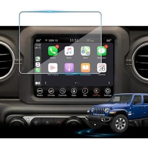 Screen Protector For Jeep Wrangler 2024 2025, Tempered Glass Protective Film For Wrangler JL Gladiator 4xe Sport Rubicon Sahara Willys Sport S Accessories - 12.3 inch