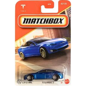 Matchbox Tesla Model S Diecast Car, 1:64 Scale, Blue, 42/125