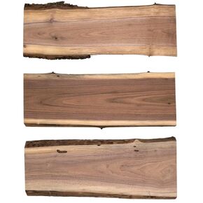 زيت Walrus-حافة حقيقية حافة Rustic Walnut Wood Slabs ، 18 "Long x 5-8" Wide x 7/8 "