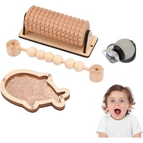 4 قطع من أجزاء DIY Board -مواد DIY للآباء والأمهات -إكسسوارات الحسية -Wheels -Flip Sequin Fish -Wooden Beads -Montessori Educational adems