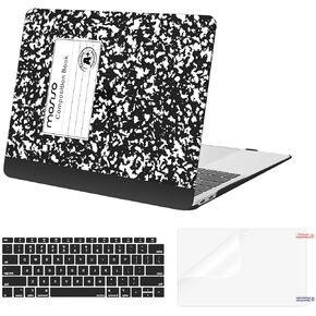 MOSISO Compatible with MacBook Air 13 inch Case 2022 2021 2020 2019 2018 Release A2337 M1 A2179 A1932 Touch ID, Protective Plastic Composition Book Hard Shell&Keyboard Cover&Screen Protector, Pink