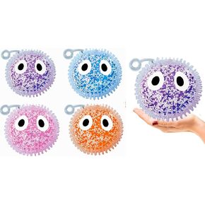 ja-ru puffer quishy ball (وحدة واحدة) 5 "تململ لعبة Sensory Squeeze Ball. كرات الإجهاد للأطفال والبالغين ، 4352-1