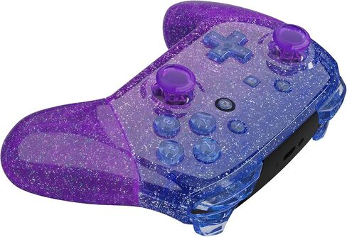 eXtremeRate Glacier Blue Faceplate Backplate Handles for Nintendo Switch Pro Controller, DIY Replacement Grip Housing Shell Cover for Nintendo Switch Pro - Controller NOT Included in Saudi Arabia
