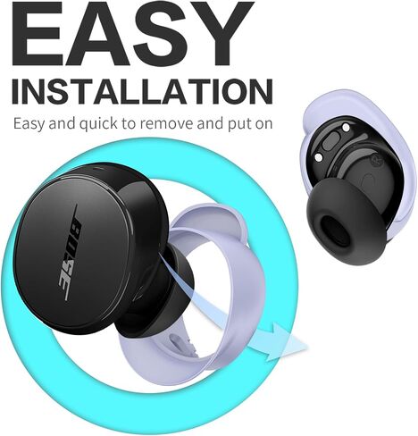[3 Pairs] Ear Tips Covers for New Bose QuietComfort Earbuds, Sport Anti-Slip EarTips Silicone Anti Scratches Replacement Ear Covers Earbuds Accessories (S/M/L) (Black) in Kuwait