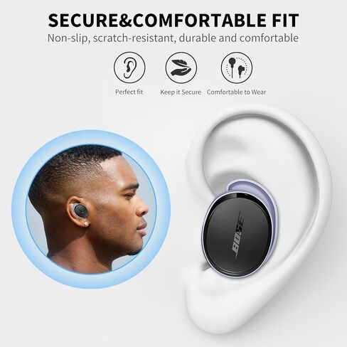 [3 Pairs] Ear Tips Covers for New Bose QuietComfort Earbuds, Sport Anti-Slip EarTips Silicone Anti Scratches Replacement Ear Covers Earbuds Accessories (S/M/L) (Black) in Kuwait