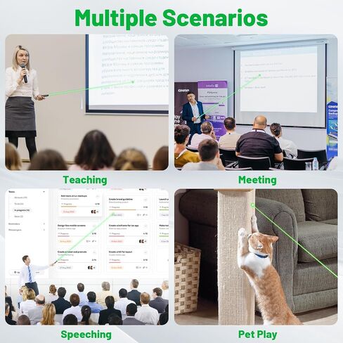 نهر العرض اللاسلكي مع مؤشر الليزر الأحمر ، 2 في 1 نوع USB نوع C للعروض التقديمية PowerPoint مع التحكم في مستوى الصوت ، مقدمة طويلة المدى القابلة لإعادة الشحن لجهاز كمبيوتر مفتاح Slide Google Slide in Kuwait