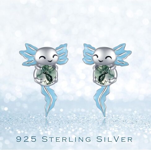 Axolotl Stud Earrings for Women 925 Sterling Silver Axolotl Earrings Hypoallergenic Animal Jewelry Gift in Kuwait