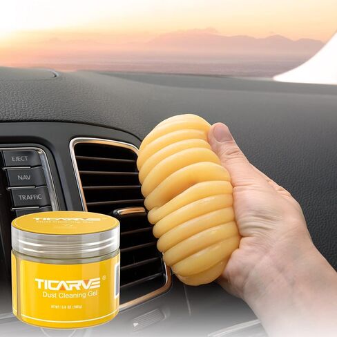 TICARVE Cleaning Gel for Car Detailing Car Cleaning Putty Auto Detailing Gel Detail Tools for Car Interior Cleaner Kit Car Vent Cleaner Automotive Car Cleaner Green in Saudi Arabia