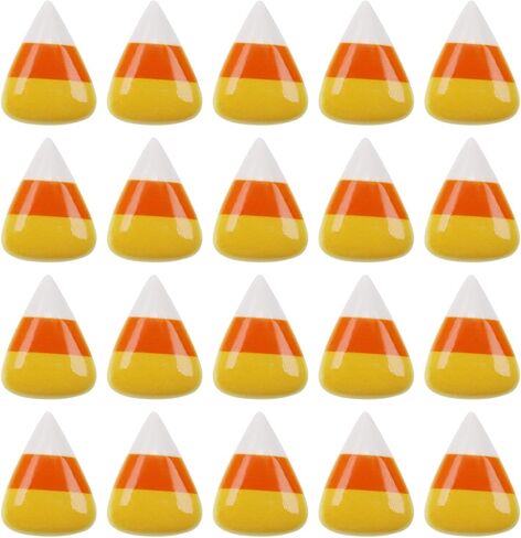 Penta Angel 20Pcs Mini Resin Flatback Fake Candy Corn Bead Embellishments for Halloween Fall Christmas Party Decoration Crafts DIY (Orange, Yellow) in Saudi Arabia