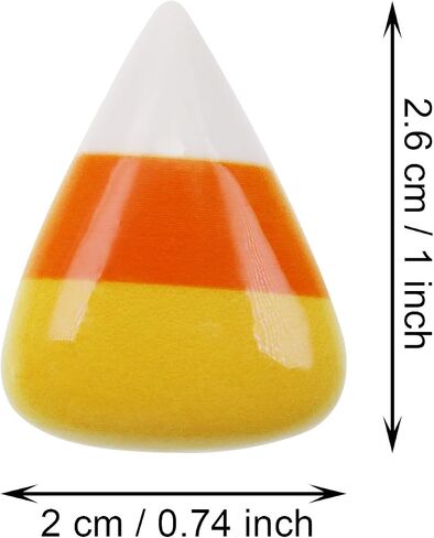 Penta Angel 20Pcs Mini Resin Flatback Fake Candy Corn Bead Embellishments for Halloween Fall Christmas Party Decoration Crafts DIY (Orange, Yellow) in Saudi Arabia