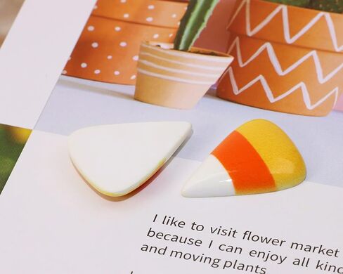 Penta Angel 20Pcs Mini Resin Flatback Fake Candy Corn Bead Embellishments for Halloween Fall Christmas Party Decoration Crafts DIY (Orange, Yellow) in Saudi Arabia