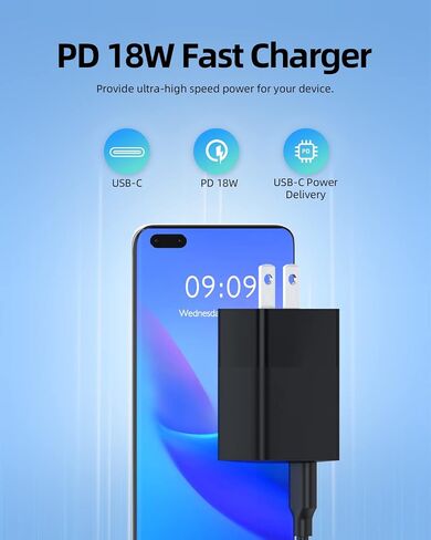 Foldable 20W Fast Charging Fit for Google Pixel Charger- (Compatible with Pixel 8 8 pro 7 7a 7 Pro 6 6a 6Pro 5 5a 4a 4 3 3a 2 XL 2XL 3XL 4XL and 6Ft Charging Block Cable Power Cord) (White) in Kuwait