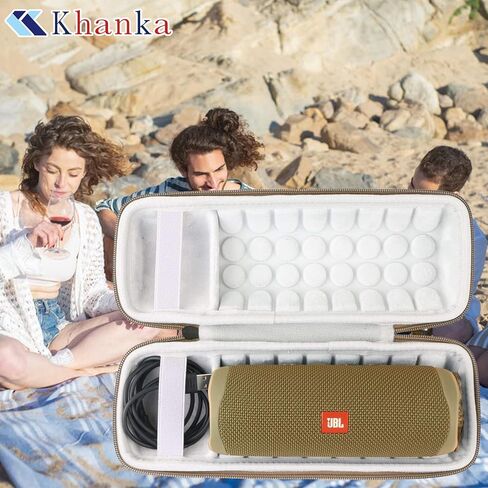Khanka Hard Travel Case Replacement for JBL FLIP5 Flip 5 / Flip 6 Waterproof Portable Bluetooth Speaker (Blue) Visit The kh in Kuwait