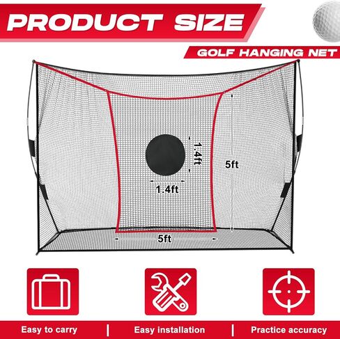 Simgoing Golf Practice Net Extender 4 x 6 ft Golf Net Nets for 7 ft أو 10 ft Golf Nets البيسبول الكرة اللينة شبكات عالية التأثير التقطيع ضرب الهدف صافي تمديد لحماية شبكة ممارسة الغولف الخاص بك in Kuwait