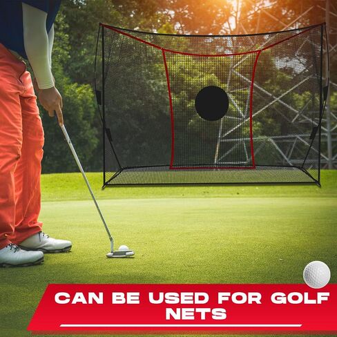 Simgoing Golf Practice Net Extender 4 x 6 ft Golf Net Nets for 7 ft أو 10 ft Golf Nets البيسبول الكرة اللينة شبكات عالية التأثير التقطيع ضرب الهدف صافي تمديد لحماية شبكة ممارسة الغولف الخاص بك in Kuwait