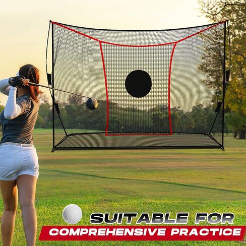 Simgoing Golf Practice Net Extender 4 x 6 ft Golf Net Nets for 7 ft أو 10 ft Golf Nets البيسبول الكرة اللينة شبكات عالية التأثير التقطيع ضرب الهدف صافي تمديد لحماية شبكة ممارسة الغولف الخاص بك in Kuwait