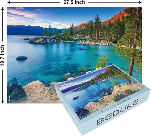 بانوراما للألغاز للبالغين 1000 قطعة بحيرة تاهو الدقيقة المتشابكة سميكة متين 1000 قطعة سن 14+ لعبة عائلية in Kuwait