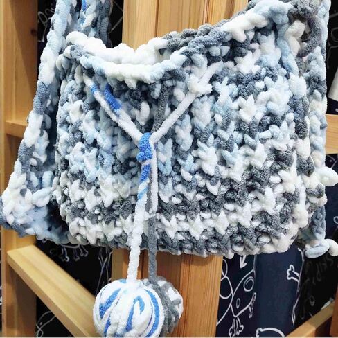 Jumbo Chenille Yarn,Colorful Chunky Chenille Yarn,Arm Knit Yarn,Snuggly Chenille Yarn for DIY Throw Blanket Cat Cave 100g in Saudi Arabia