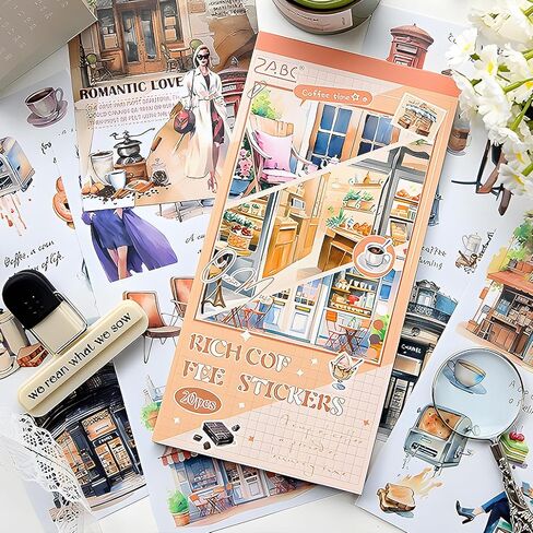 Snycler Blue Ocean Series Book - 20 ورقة ملصقات حيوانات أليفة عتيقة للاصطدامات ، وملصقات Junk Journaling ، و ephemera ، والحرف الزخرفية - ملصقات تصميم بحري مسبق in Kuwait