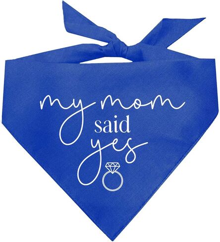 My Mom Said Yes Triangle Dog Bandana (Black OS, 383) in Saudi Arabia