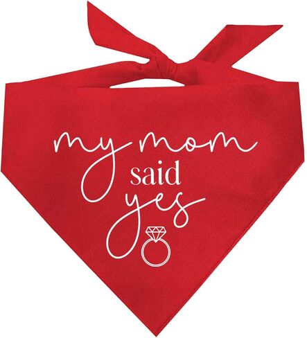 My Mom Said Yes Triangle Dog Bandana (Black OS, 383) in Saudi Arabia