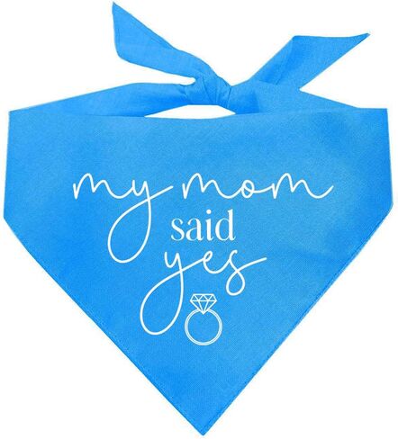 My Mom Said Yes Triangle Dog Bandana (Black OS, 383) in Saudi Arabia