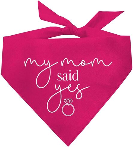 My Mom Said Yes Triangle Dog Bandana (Black OS, 383) in Saudi Arabia