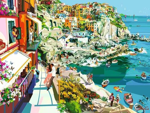 Ravensburger Romance in Cinque Terre 1500 Piece Jigsaw Puzzle for Adults - 16953 - Every Piece is Unique, Softclick Technology Means Pieces Fit Together Perfectly in Saudi Arabia
