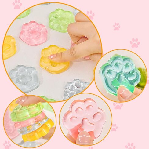 24PCS Prefilled Easter Eggs with Cat Paw Squishy Toys, Colorful Easter Eggs Filled with Cat Paw Mochi Toys for Easter Egg Hunt Easter Basket, Kids School Party Favor, Classroom Prize Supplies in Saudi Arabia