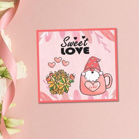 Hying Valentines Day Gnome Words Clear Stamps for Card Making, Valentine Heart Love Dwarf Transparent Rubber Stamps for Bullet Journal DIY Scrapbook Decoration Handmade Crafts Notebook in Saudi Arabia