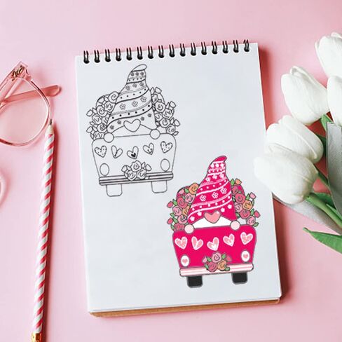 Hying Valentines Day Gnome Words Clear Stamps for Card Making, Valentine Heart Love Dwarf Transparent Rubber Stamps for Bullet Journal DIY Scrapbook Decoration Handmade Crafts Notebook in Saudi Arabia