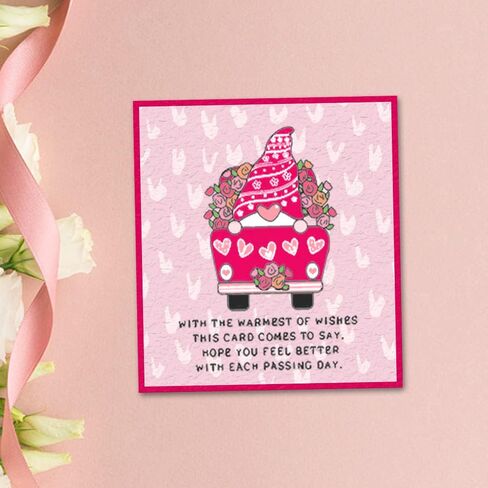 Hying Valentines Day Gnome Words Clear Stamps for Card Making, Valentine Heart Love Dwarf Transparent Rubber Stamps for Bullet Journal DIY Scrapbook Decoration Handmade Crafts Notebook in Saudi Arabia