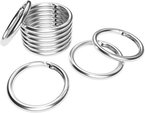 10 Pcs Metal Spring Round Carabiner Inner Diameter 1 Inch O Rings Clip Spring Ring for Keychains, Purse, Bag, Handbag in Saudi Arabia