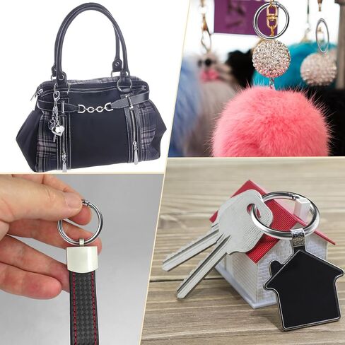 10 Pcs Metal Spring Round Carabiner Inner Diameter 1 Inch O Rings Clip Spring Ring for Keychains, Purse, Bag, Handbag in Saudi Arabia